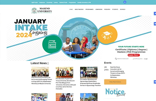 University website - Drupal web development